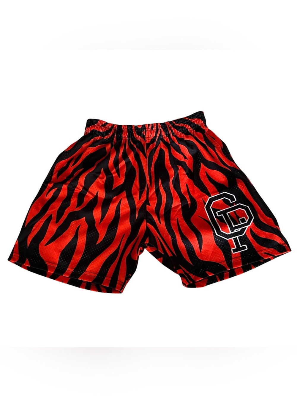 Crispy Tiger Print Athletic Shorts